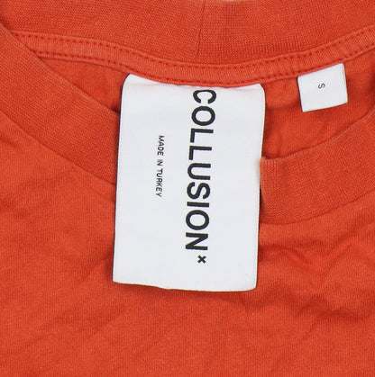 Mens UK Size S COLLUSION Orange  T-Shirt