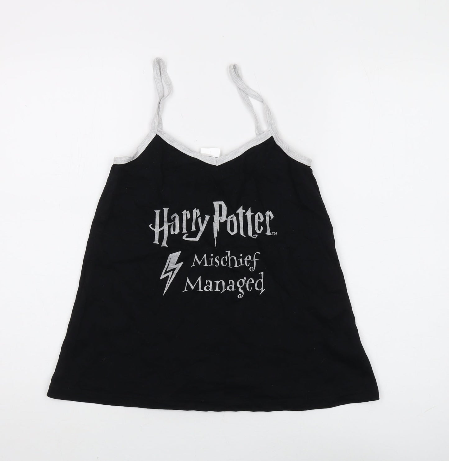 Womens UK Size 8 Harry Potter Black Camisole Tank