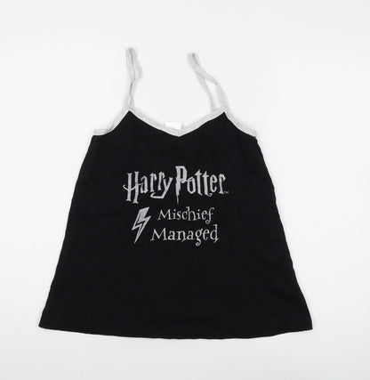 Womens UK Size 8 Harry Potter Black Camisole Tank