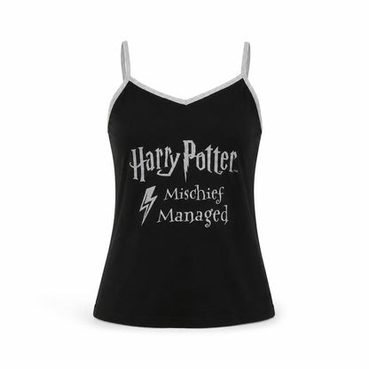 Womens UK Size 8 Harry Potter Black Camisole Tank