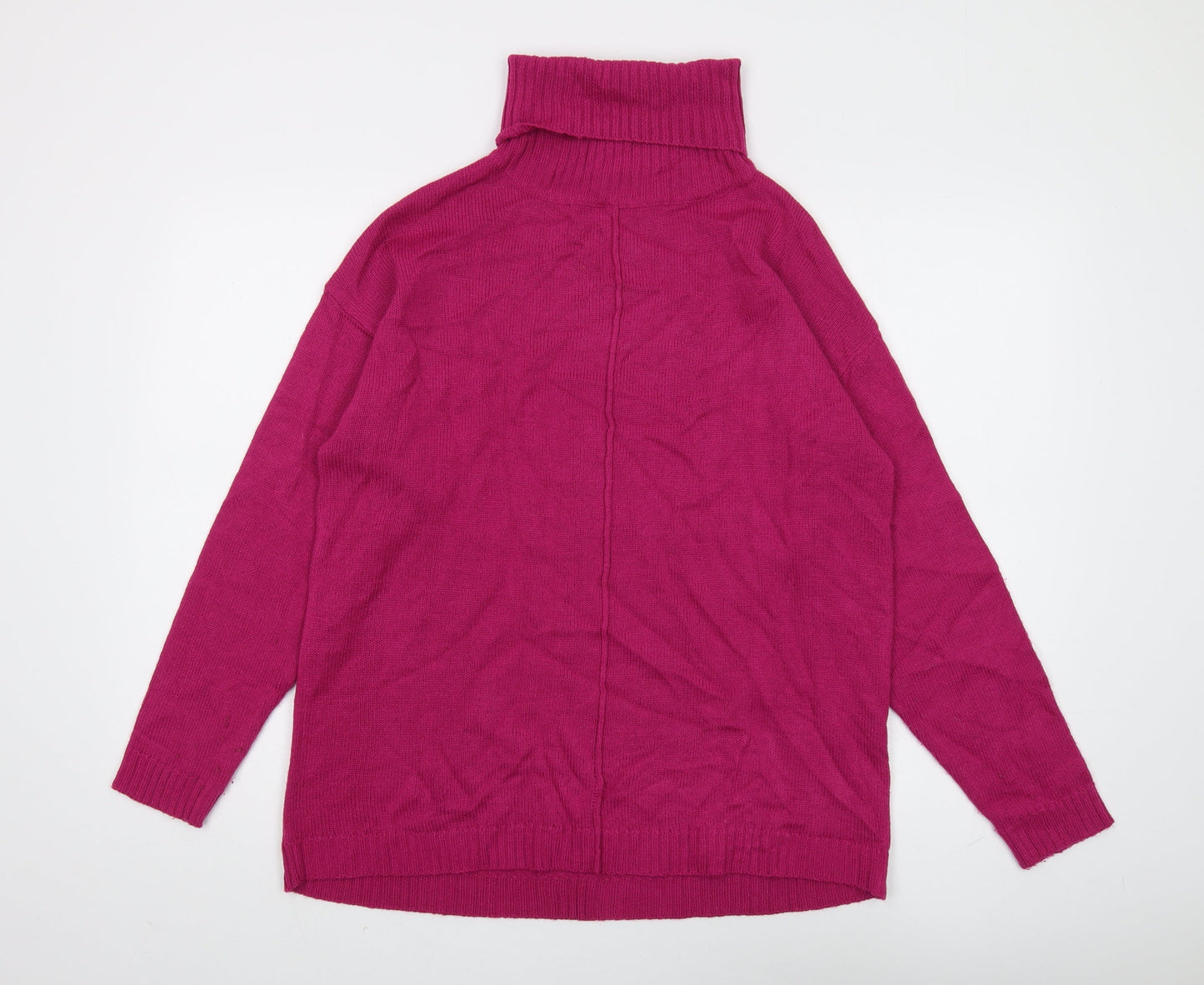 Damart Women's Pink Roll Neck Pullover Jumper