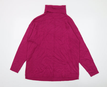 Damart Women's Pink Roll Neck Pullover Jumper