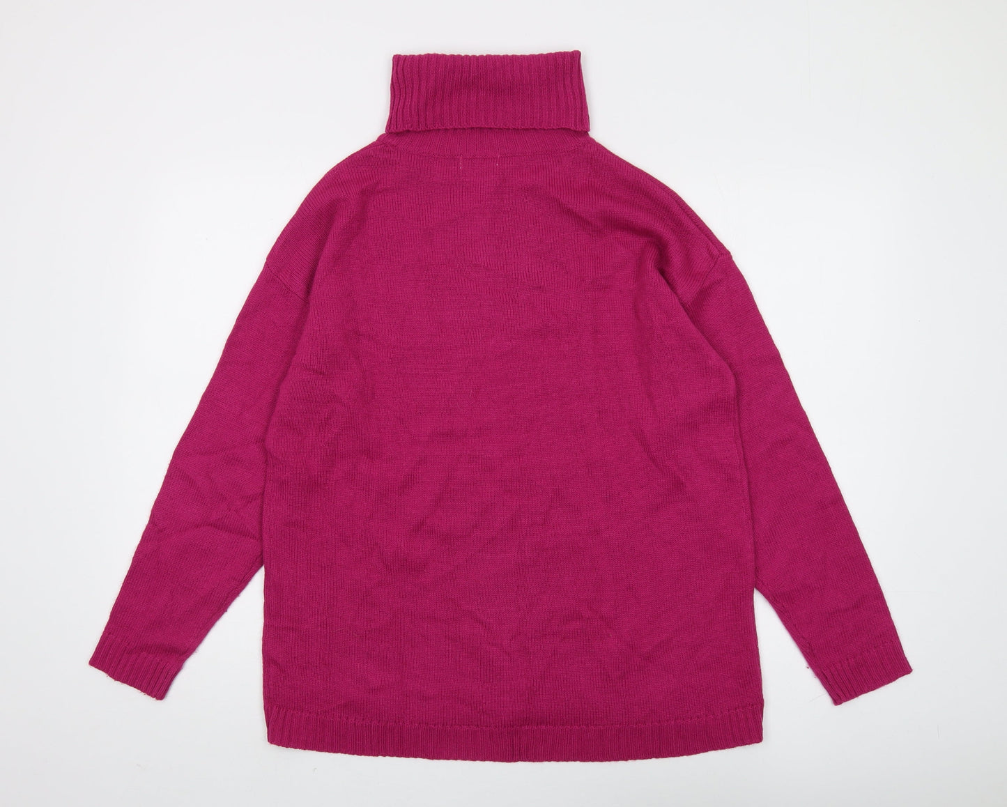 Damart Women's Pink Roll Neck Pullover Jumper