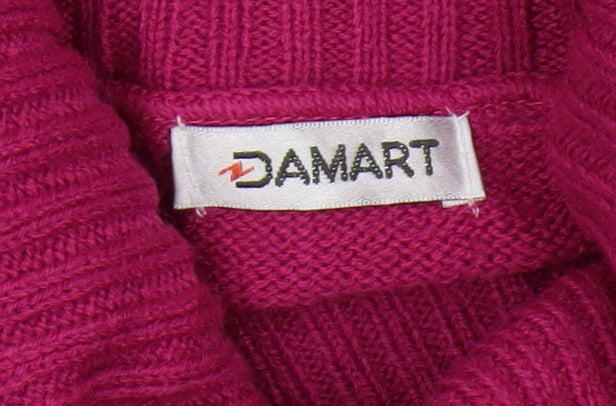 Damart Women's Pink Roll Neck Pullover Jumper