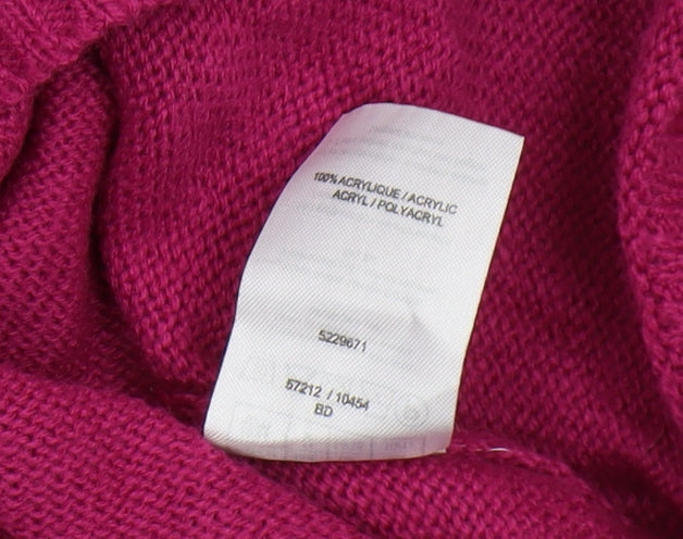 Damart Women's Pink Roll Neck Pullover Jumper