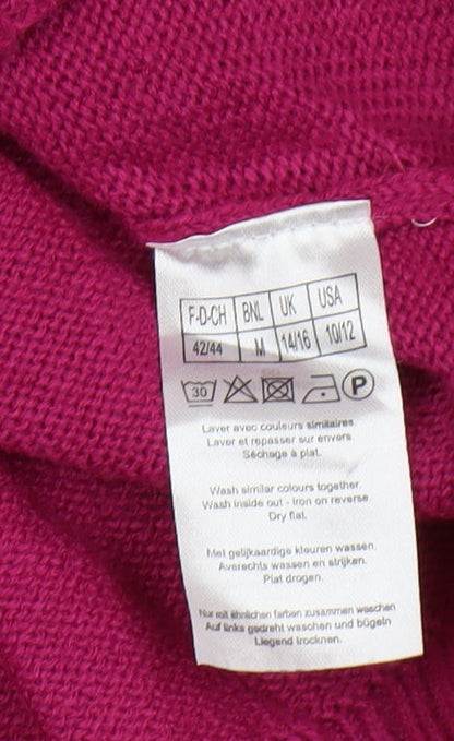 Damart Women's Pink Roll Neck Pullover Jumper