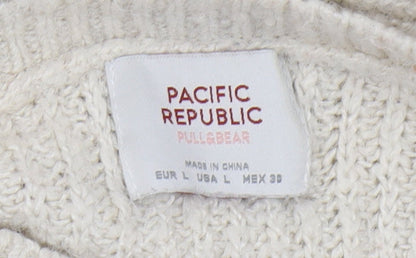 Womens UK Size L Pacific Republic Ivory Pullover Jumper