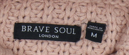 Womens UK Size M Brave Soul Pink Jumper Jumper