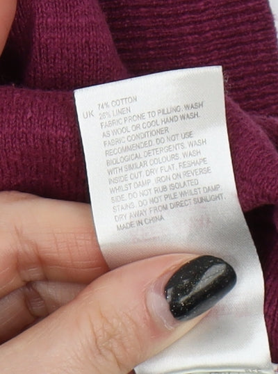 Womens UK Size 10 White Stuff Purple Tunic Jumper
