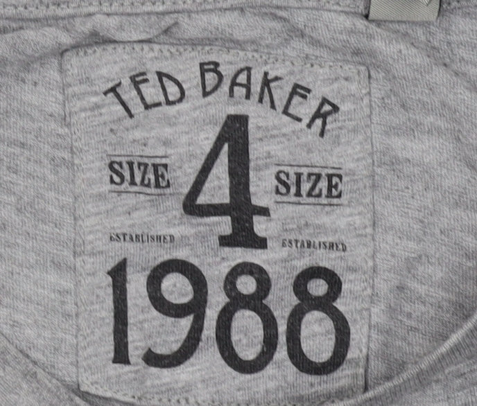Ted Baker Men's Grey Retro Graphic T-Shirt, Size L