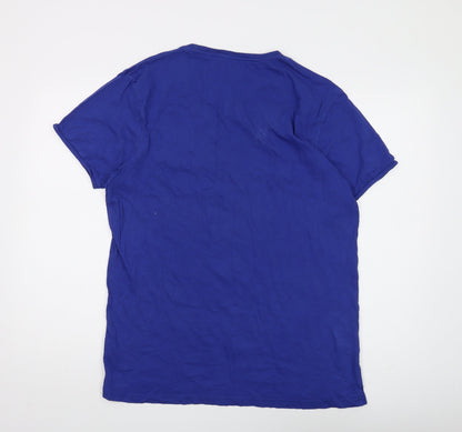 Mens UK Size L Firetrap Blue  T-Shirt