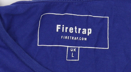 Mens UK Size L Firetrap Blue  T-Shirt