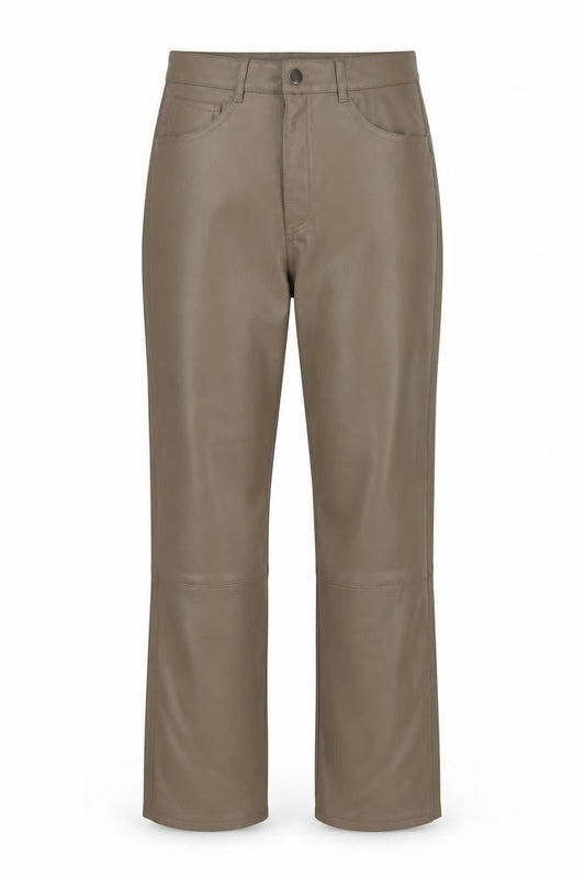 Womens UK Size 14 H&M Regular Fit Straight Beige Trousers