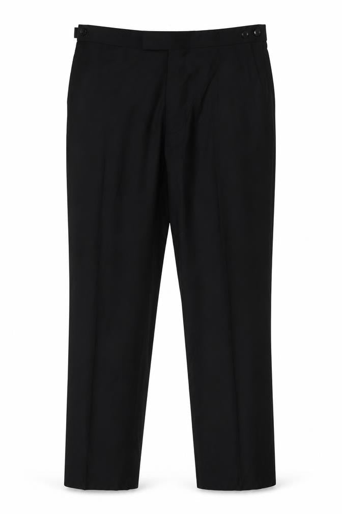 Mens UK Size L John Lewis Regular Fit Dress Pants Black Trousers