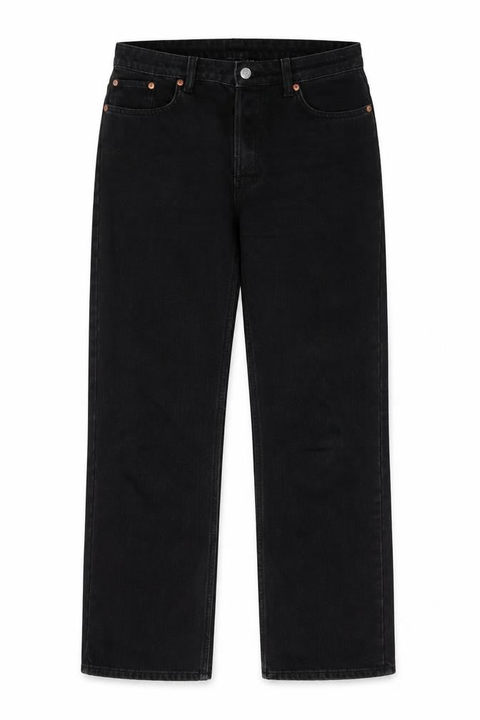 Womens UK Size 8 Weekday Regular Fit Straight Black Jeans