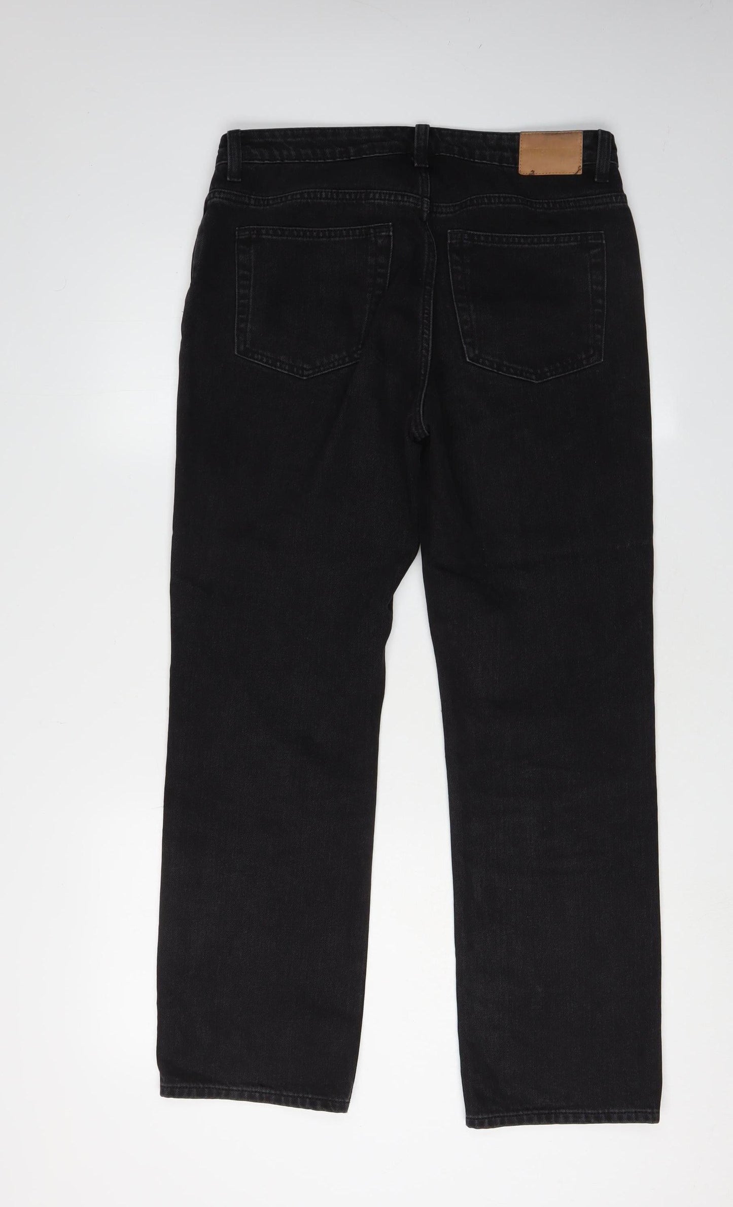 Womens UK Size 8 Weekday Regular Fit Straight Black Jeans