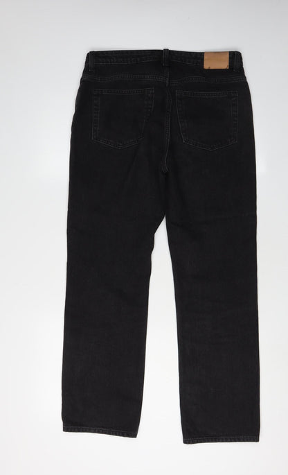 Womens UK Size 8 Weekday Regular Fit Straight Black Jeans