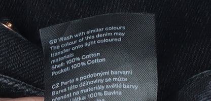 Womens UK Size 8 Weekday Regular Fit Straight Black Jeans