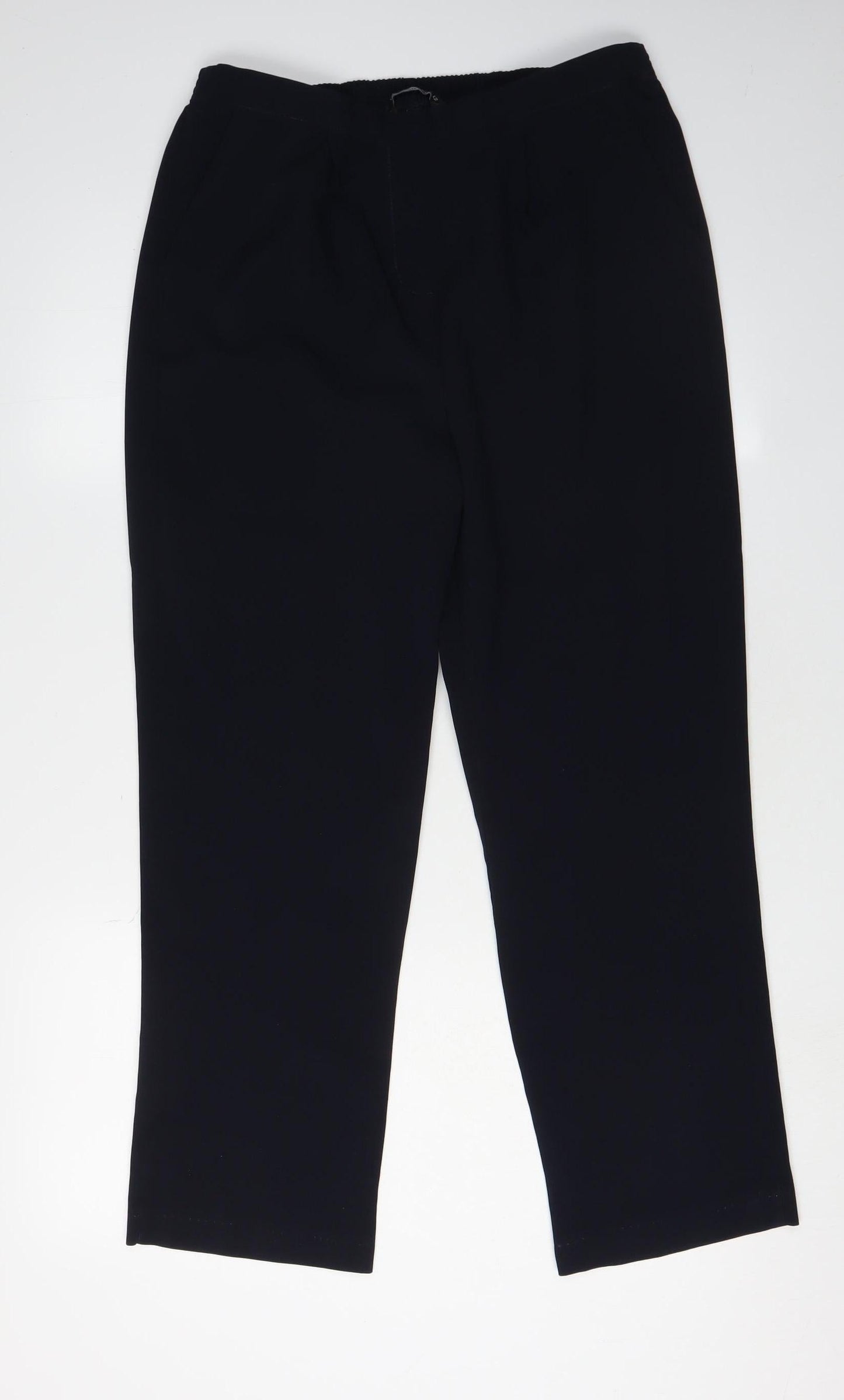 Womens UK Size 12 Bonmarché Regular Fit CasualWorkwear Black Trousers