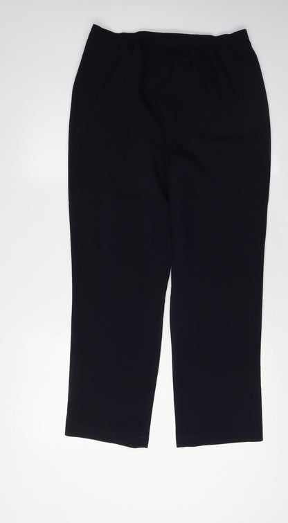 Womens UK Size 12 Bonmarché Regular Fit CasualWorkwear Black Trousers