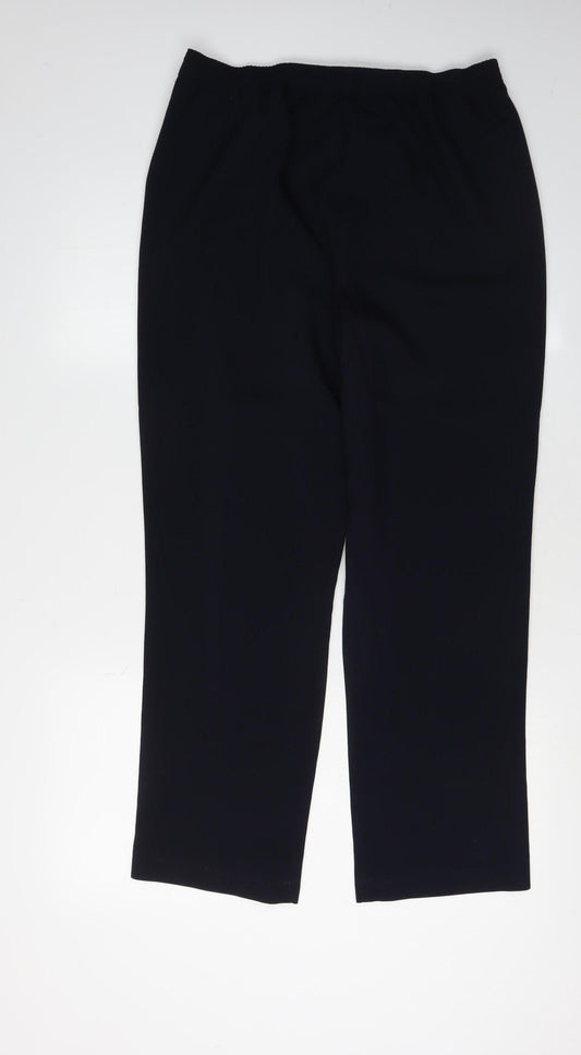 Womens UK Size 12 Bonmarché Regular Fit CasualWorkwear Black Trousers