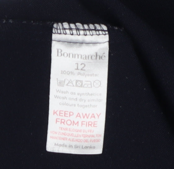 Womens UK Size 12 Bonmarché Regular Fit CasualWorkwear Black Trousers