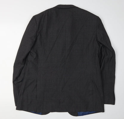 Mens UK Size 44 Cedar Wood State Regular Grey Suit Jacket