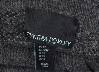 Womens UK Size XS Cynthia Rowley Grey Pullover Jumper