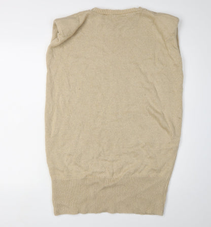 Womens UK Size 2XS Misspap Beige Jumper Jumper