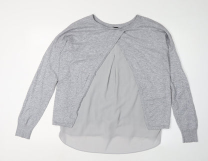 Womens UK Size 12 Marks and Spencer Grey Cardigan Jumper