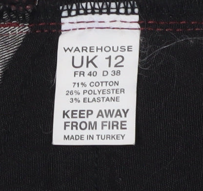 Womens UK Size 12 Warehouse Slim Fit Skinny Red Trousers