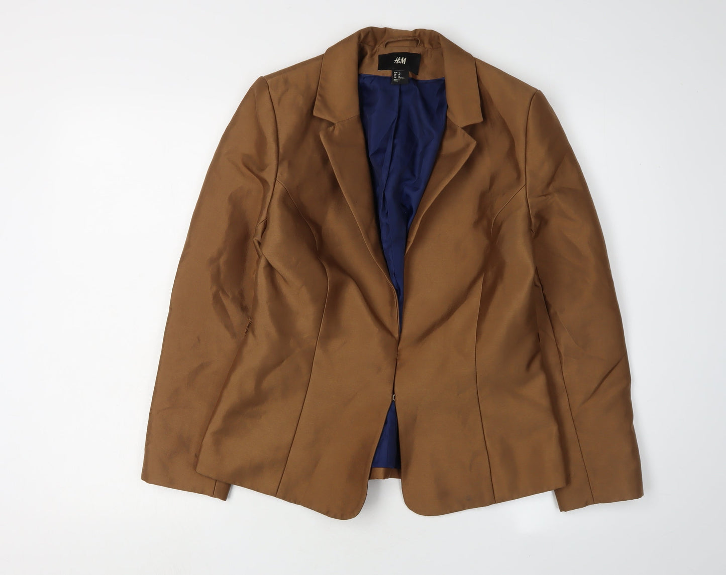 H&M Women's Brown Blazer, Size 12, Classic Fit