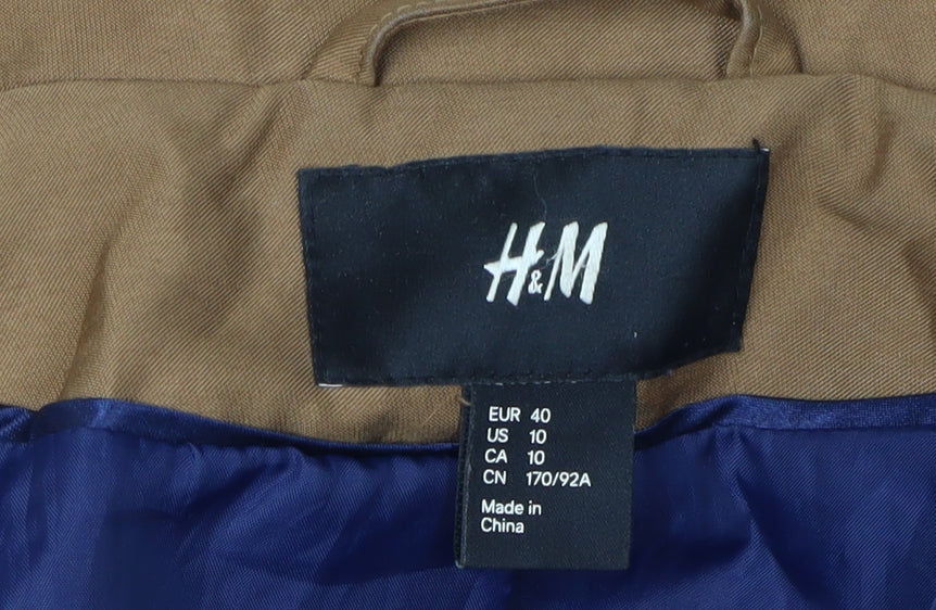 H&M Women's Brown Blazer, Size 12, Classic Fit