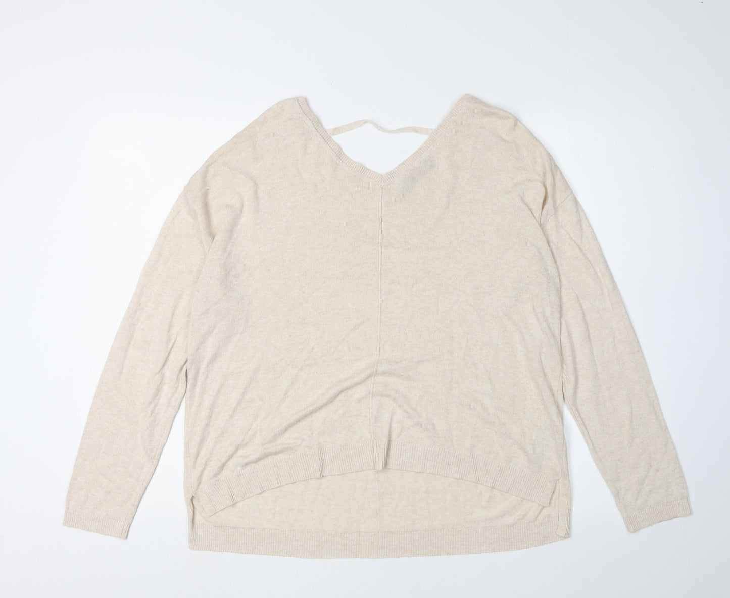 Womens UK Size 16 Marks and Spencer Beige Pullover Jumper