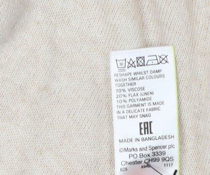 Womens UK Size 16 Marks and Spencer Beige Pullover Jumper