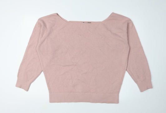 Womens UK Size L Nasty Gal Pink Pullover Jumper