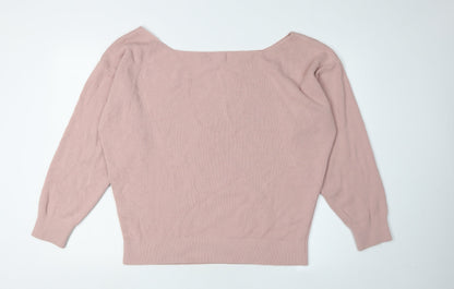 Womens UK Size L Nasty Gal Pink Pullover Jumper