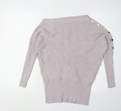 Womens UK Size S River Island Grey Pullover Jumper