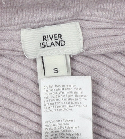 Womens UK Size S River Island Grey Pullover Jumper