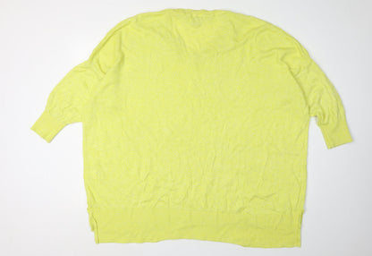 Womens UK Size 3XL H&M Yellow Pullover Jumper
