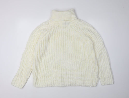 Womens UK Size M PRETTYLITTLETHING White Pullover Jumper