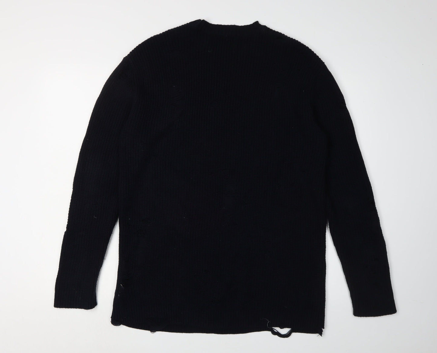 Topman Men's Black Crew Neck Pullover Jumper M