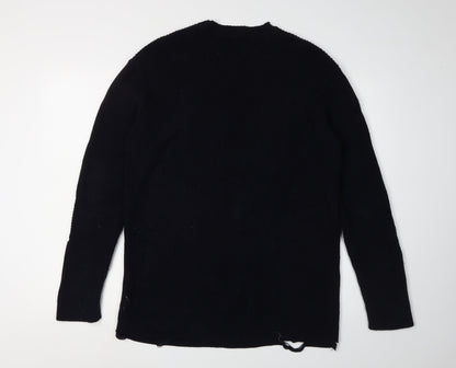 Topman Men's Black Crew Neck Pullover Jumper M