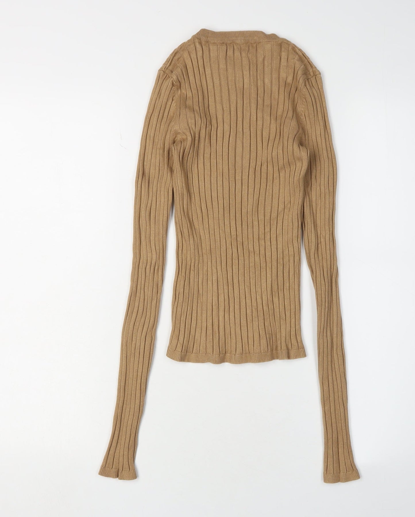 Cropp Women's Beige Jumper M, Crew Neck, Long Sleeve