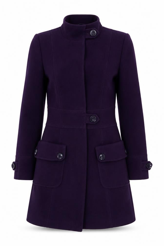 Next Women Purple Wool Overcoat Size 10