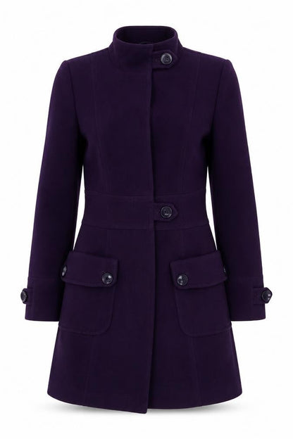 Next Women Purple Wool Overcoat Size 10