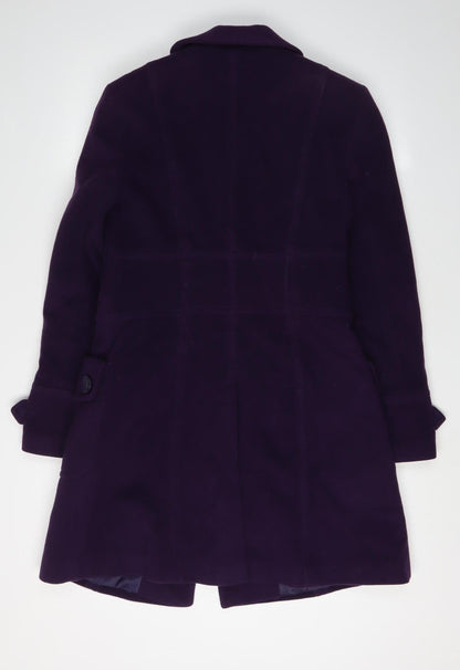 Next Women Purple Wool Overcoat Size 10