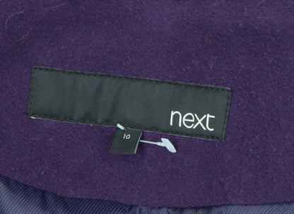 Next Women Purple Wool Overcoat Size 10