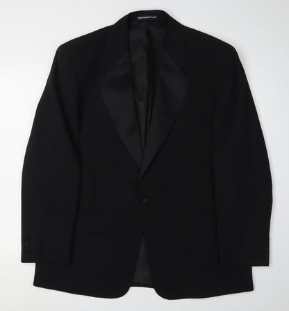 Mens UK Size 42 Greenwoods Regular Black Suit Jacket