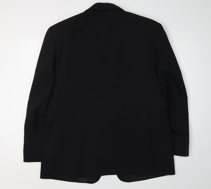 Mens UK Size 42 Greenwoods Regular Black Suit Jacket